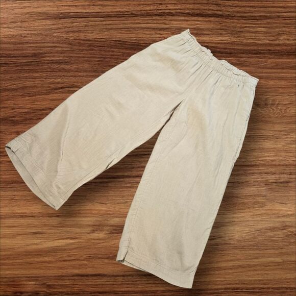 Old Navy Tan High Rise Wide Leg Lounge Beach Pants - Picture 1 of 6